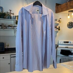 Joseph Abboud Light Blue Checkered Dress Shirt